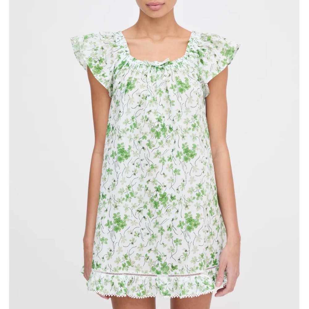 Sold Out The Lucinda Nightgown - Green Sweet Peas